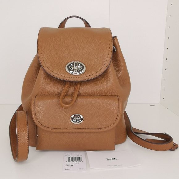 coach turnlock rucksack backpack